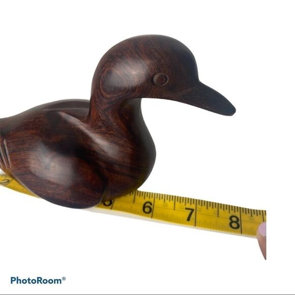Antique Wood Duck Hunting Decoy Hand Carved 8" - Picture 9 of 10